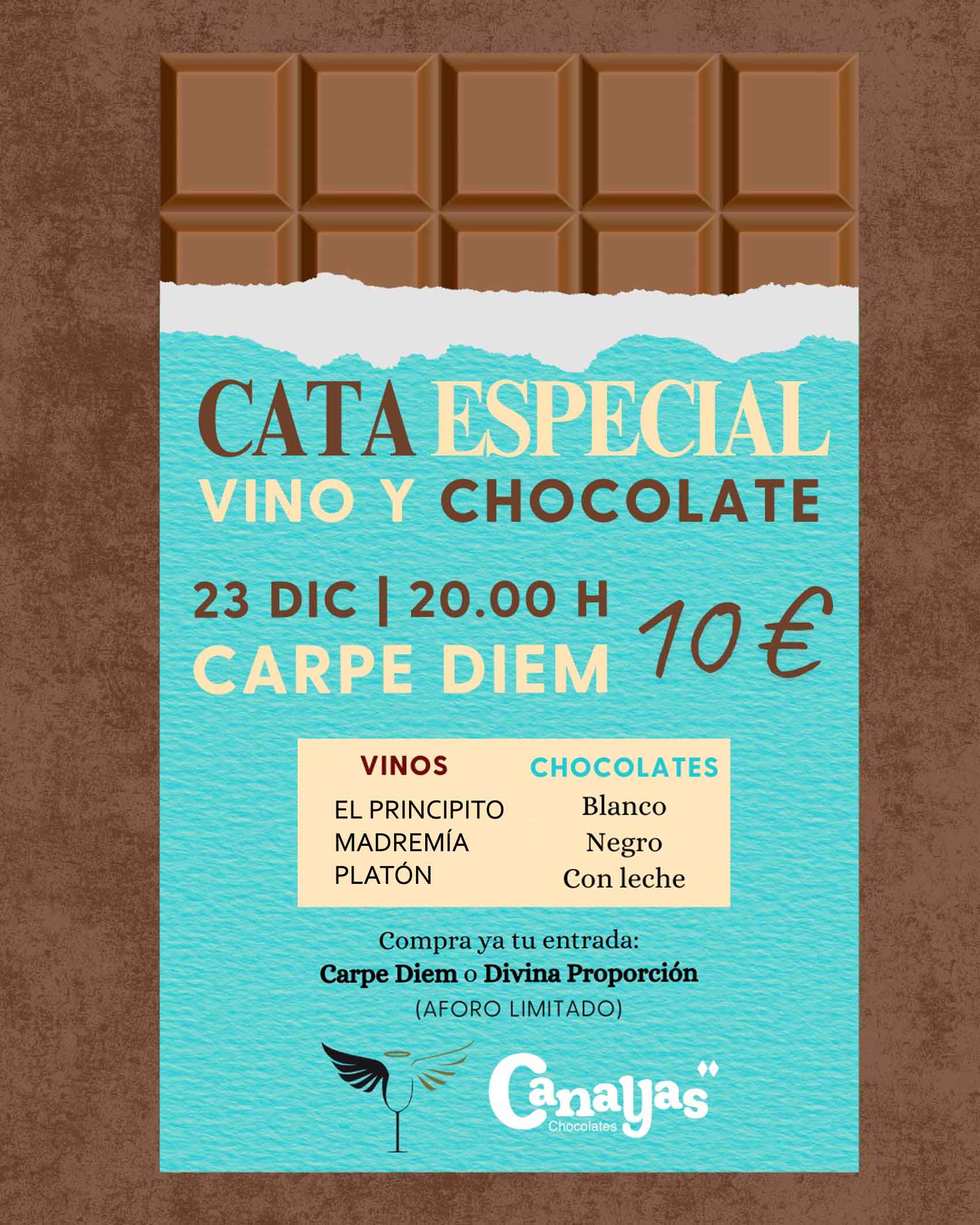 CATA ESPECIAL VINO Y CHOCOLATE